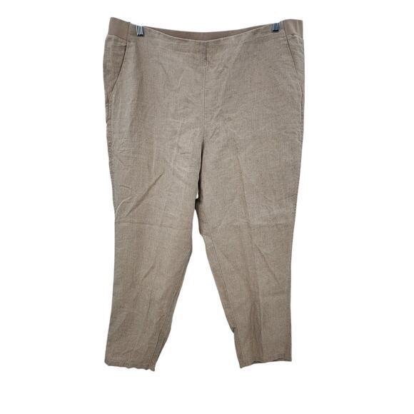 J. Jill Love Linen Tan Brown 100% Linen‎ Pull On Size XL - Picture 1 of 7